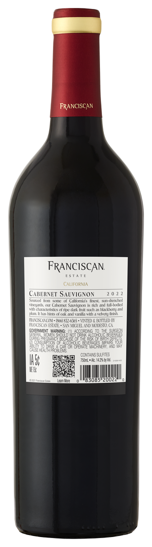 Franciscan Cabernet Sauvignon Bottle Back
