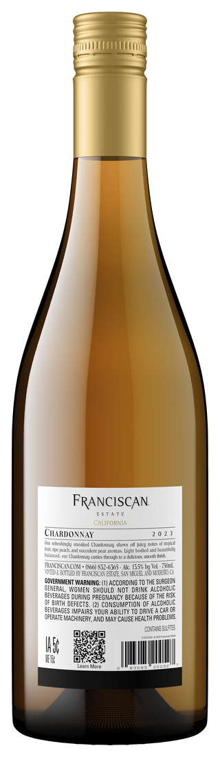 Franciscan Chardonnay Bottle Back